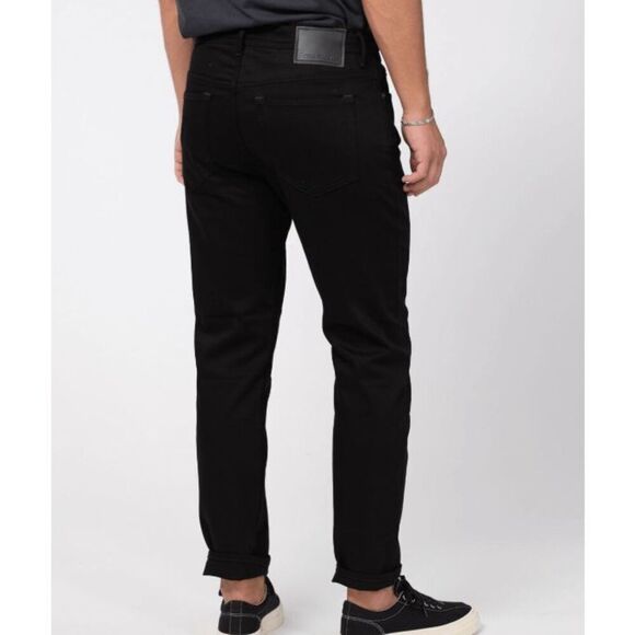 ACNE Studios River Stay Black Men's Cropped Black Stretch Jeans Size 31 - Picture 2 of 13